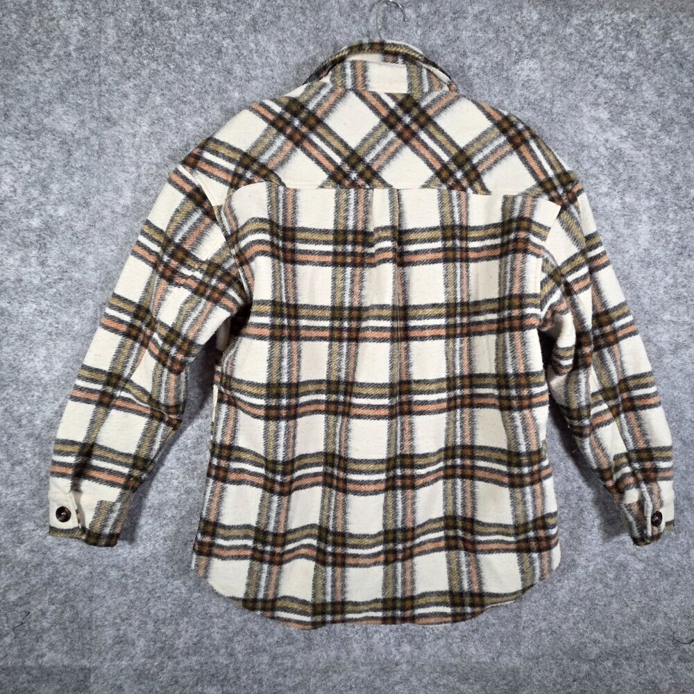 Staccato Women's Button Down Flannel Shirt-Jacket Plaid Size M - Picture 5 of 8